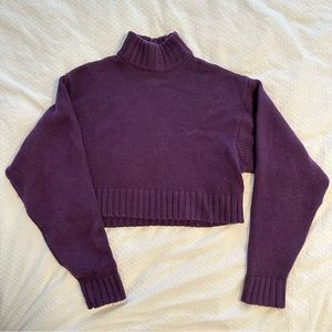 Aritzia Wilfred Free cropped wool turtleneck